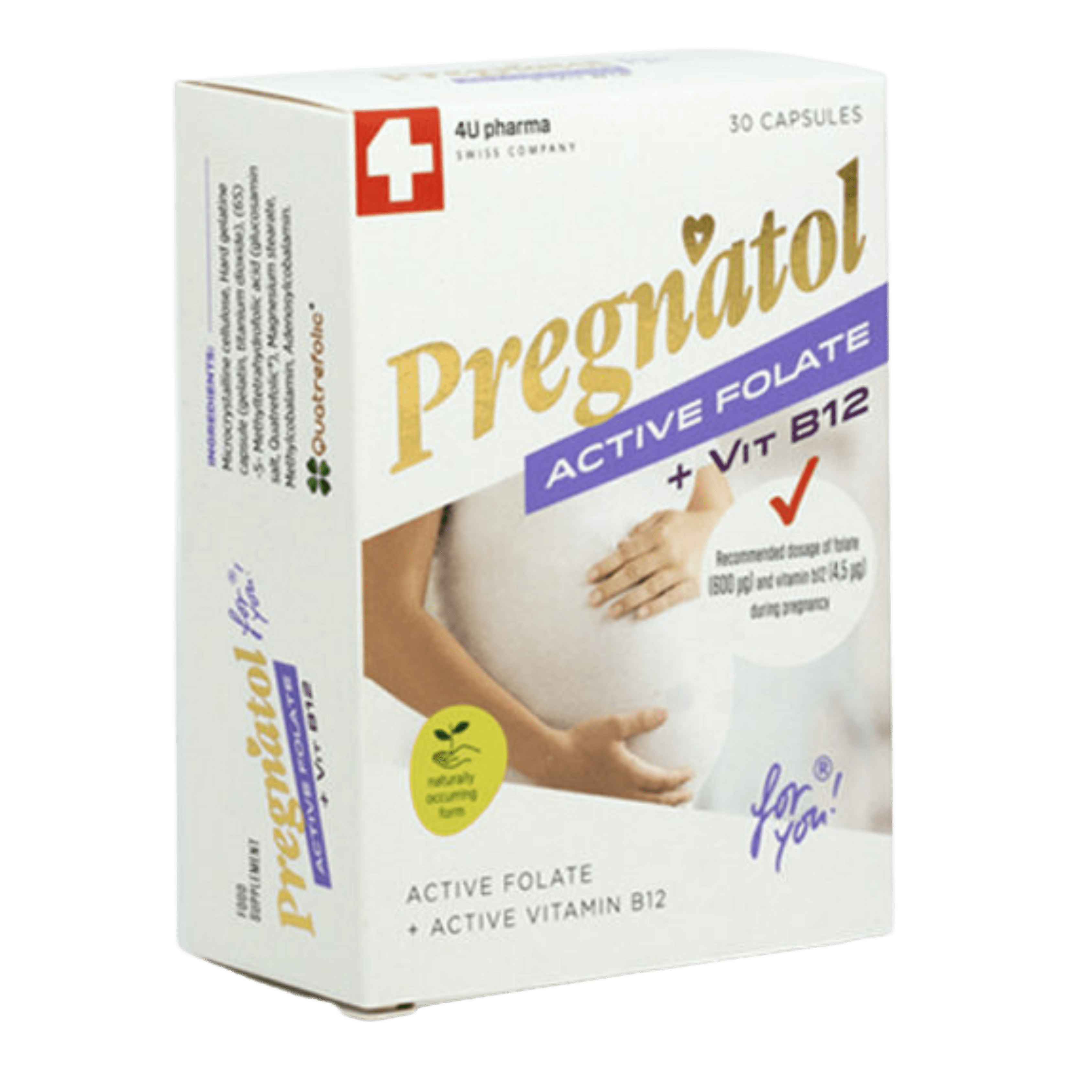 PREGNATOL ACTIVE FOLATE+B12 cps. x 30