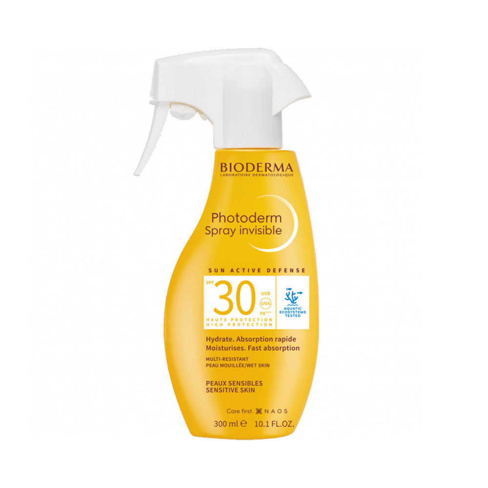 BIODERMA Photoderm Spray Invisible Спреј за лице и тело со СПФ 30, 300 ml