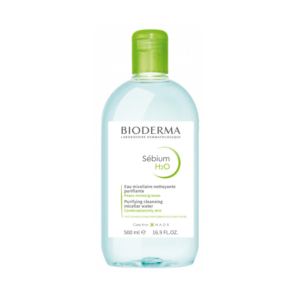 BIODERMA Sebium H2O Мицеларна вода за масна и комбинирана кожа, 500 ml