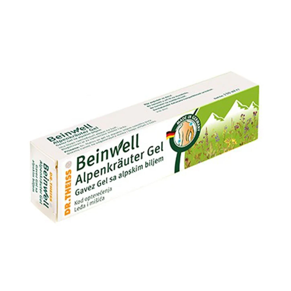 DR.THEISS Beinwell Гавез гел со алпски билки за оптеретени грб и мускули, 150 ml