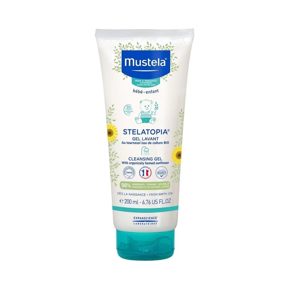 MUSTELA Stelatopia Гел за туширање за бебиња, 200 ml
