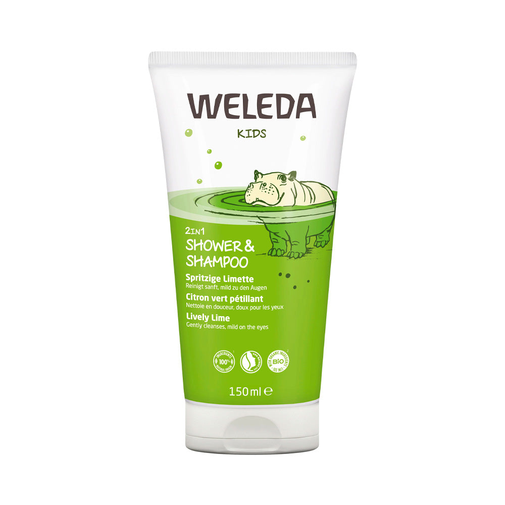 WELEDA KIDS Детски шампон и гел за туширање, лимон 150 ml